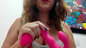 Hey, let's chat about this beautiful brazilian showing off her favorite toy in q&a