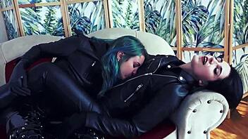 Whoa, Leather Fun at the Office with Group Action!