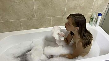 Suggesting a Relaxing Moment Singing in the Bath