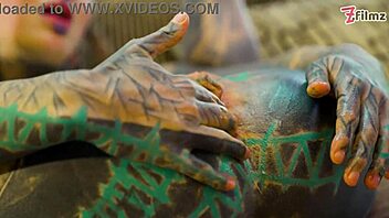 want to see tattooed girl in fishnets and heels doing solo anal with big dildo?