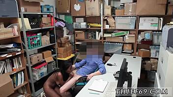 fake cop busts hardcore interracial action with black hooker in uniform