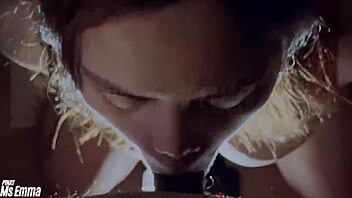 beautiful cheating wife gives close-up blowjob to friend and swallows cum in pov