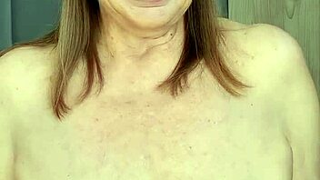 Busty milf says, I'll surprise you with my two cocks in this homemade POV action.