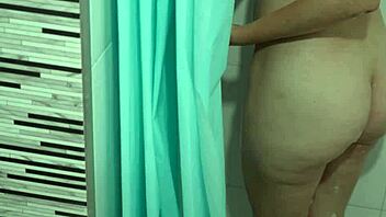 Blonde with big tits gets fucked hard in steamy shower scene part one