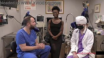 What happens when nurse Rina Arem gives a vibrating patient exam