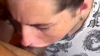 Oh man, this blonde slut girlfriend takes double cum and puke with deepthroat cock sucking and sloppy natural tits action