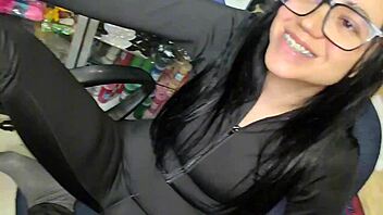 Colombian petite babe craves neighbor's cock in homemade fun