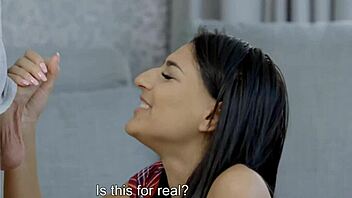 Feisty Yet Stunning European Teen 18+ Stepsis Sarah Cute Sucks My Massive Cock!