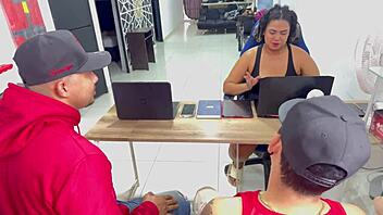 They Sought Jobs But Found Horny Boss For Anal Creampie And Squirting Action