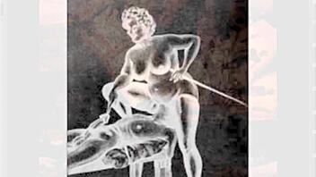 do you love this hairy vintage erotic art from retro times with antique style?