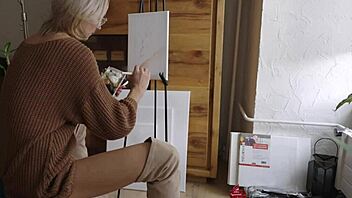 painting a delicate flower in a calm narrative style