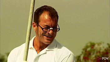 Hey her small tits got all perky during that steamy massage turning into wild toy play outdoors