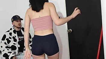 Oh Beautiful Companion In Pajamas Tight Shorts And Cute Face Gets Fucked In Her Bed Trailer Yeah