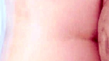 kinky milf in dress gives footjob until cumshot on ass