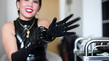 Blindfolded Hairy Pussy Babe ENDURES Device Bondage And Rough Fucking