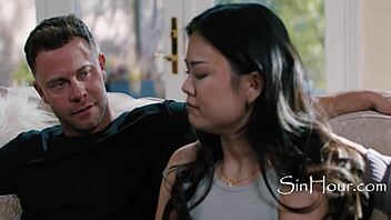 I felt so shy and innocent as my couple friend introduced me to asian domination with bondage and rough fucking like seth gamble lulu chu kimmy kimm.