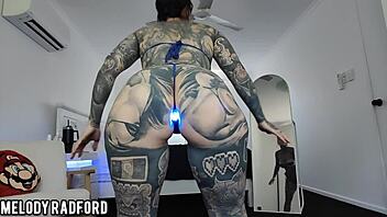 Milf Bikini Try-On With Led Buttplug Flashing Big Tits And Huge Ass - So Hot!