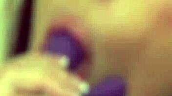 capri casually explores her wet tight pussy with toys in solo masturbation session