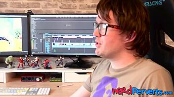 Can This Nerdy Guy Really Fool A Sexy British Babe Into Deepthroating His Massive Tool?