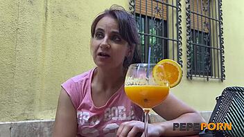 lina enjoys a good casting for an amateur young dude with outdoor riding and double penetration fun