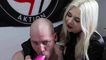 Ellie Shoule dominates with panty sniffing facesitting joi foot worship fetish scenes