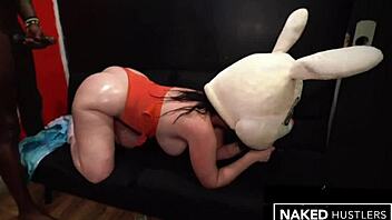 Musician works with talented collaborator in the studio on new tracks. They create hits together.