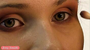 Why not tease in red corset and stockings during this hot photoshoot?