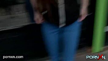 Damn, watch me flash my shaved pussy and skinny body in public lingerie outdoors!