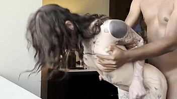 College Goth Fucked Doggy With Big Black Cock Interracial Rough Sex!