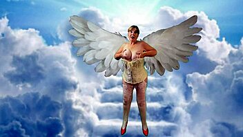 Oma Carmen Angels hemelse creampie neuk met geile cougar orgasme