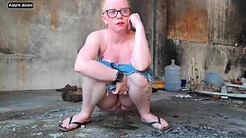 I got surprised by a jerk-off guy and gave him my ass and pussy without a condom