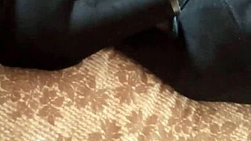 Gretala the hairy milf struts confidently in her tall boots for a teasing display.