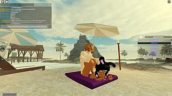 Blonde and ebony babes take big cock in intense threesome anal pounding