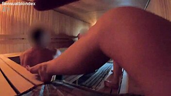 Athletic Wife Flashes And Teases Strangers In Sauna