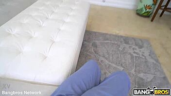 massive cock takes on petite brunette with deepthroat facial and interracial pounding leading to cumshot