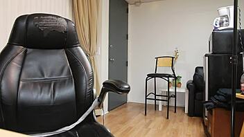 Dayanara gives an intense footjob with deepthroat sucking and gagging on cock