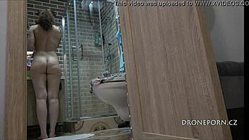Oh man, this beautiful tattooed teen 18+ Petra is in the bathroom, like totally spied on with hidden cam