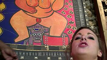 French babe enjoys big black and white cocks in group part 2