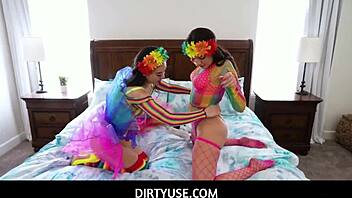 Half time sex shows with Alex Jones and petite teen Natalia Queen in hardcore POV action