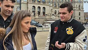 in a wild fake pool setup silvia dellai takes intense non-stop double anal from three guys. she swallows cum after rough gaping action.