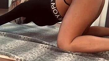 I Feel So Thrilled Watching This Hot Flexible College Blonde In Yoga Positions!