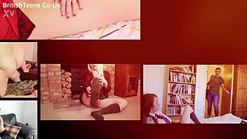 19 year old teen gives an interracial handjob to her neighbor, first time with big black cock leading to huge cumshot