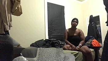 religious islamic muslim woman remains stationary in a homemade bedroom setup with big ass on display.