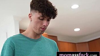 Horny blonde milf lures stepson into wild anal pounding session