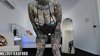 Milf Bikini Try-On With Led Buttplug Flashing Big Tits And Huge Ass - So Hot!