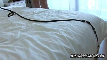 Helen Star, The Busty Babe, Starts Slapping Her Huge Tits And Ass While Bound In Latex And Heels For Intense Bondage Play.