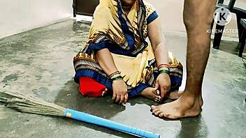 Indian Desi Maid Gets Funked Hard by Owner in Doggystyle!