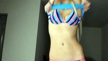 bikini blonde girlfriend gives blowjob then rides my cock hard in homemade pov sex tape