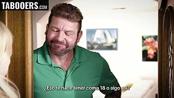 Oh man, just look at that nice pink hole of yours, cute blonde teen riding and choking in group fun