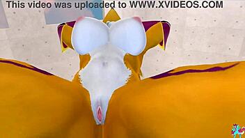 Renamon Furry Stretches in Solo Workout Video